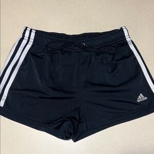 Adidas Women's medium Athletic Shorts in Black with White Stripes